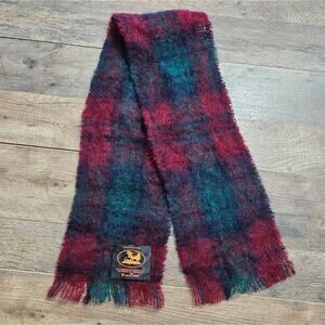 The Edinburgh Woollen Mill Scarf Made In Scotland Pure New Wool Plaid Fringe
